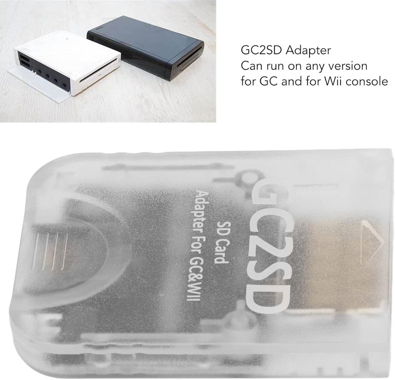 Zopsc for Storage Card Adapter, GC2SD Card Adaptor Card Reader for Consoles, Plug and Play.(Transparent) - Image 3
